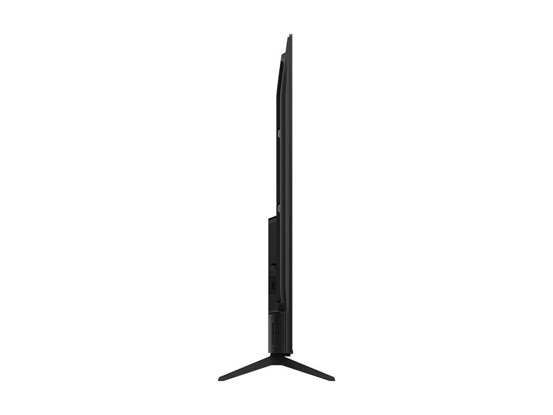 3 – TCL East Africa Kenya Side profile of a flat-screen monitor on a black stand, shown from the left with a slim bezel.